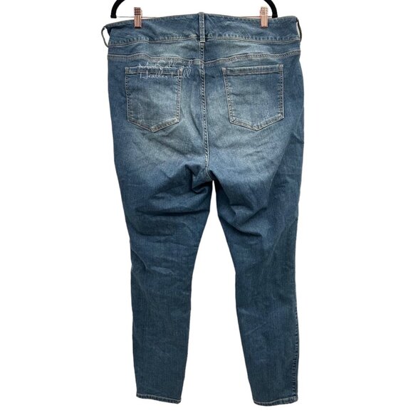 Torrid Premium Three-Button Distressed Jegging Jeans Size 20 - Picture 4 of 6